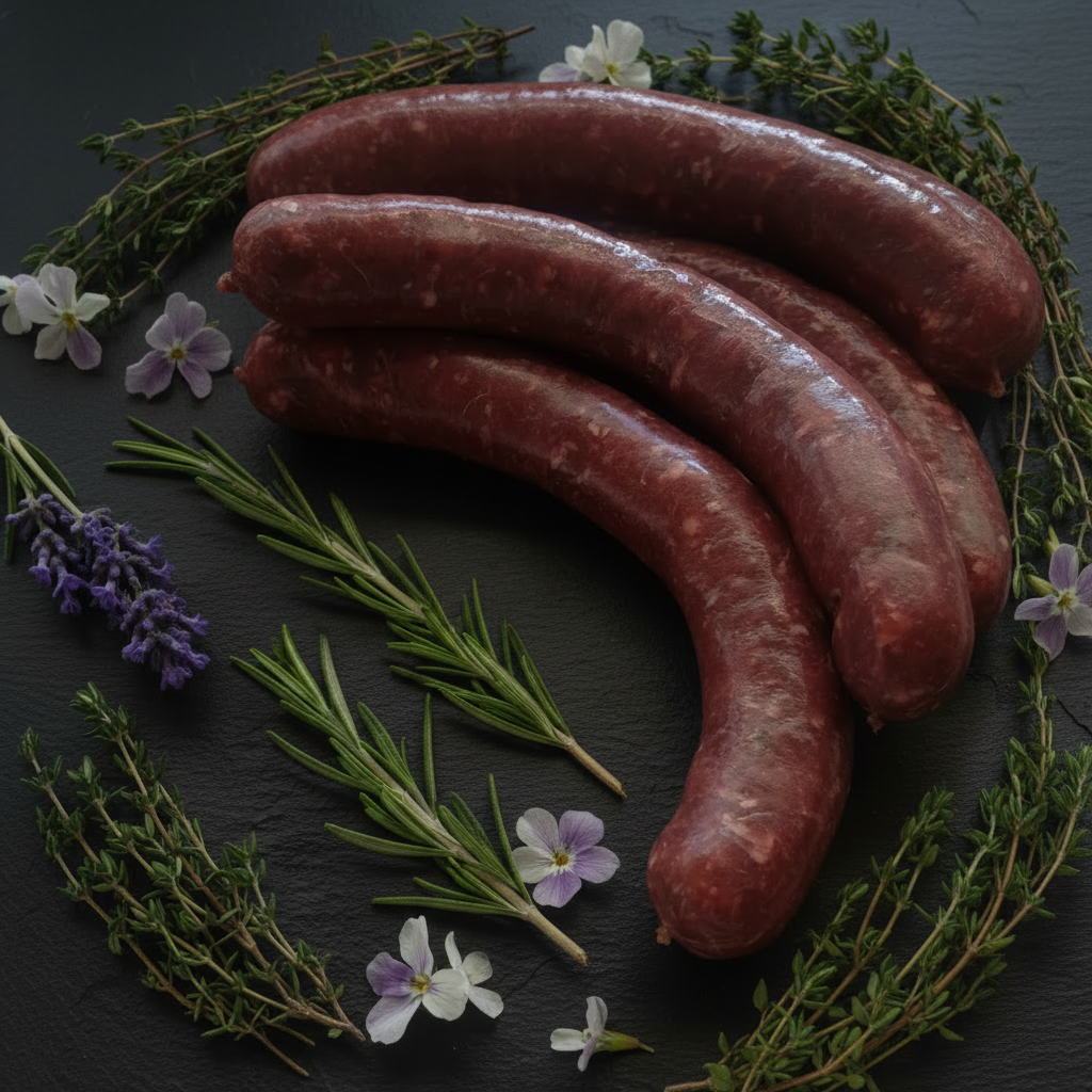Gamsbratwurst ohne vertrockneten Rosmarin