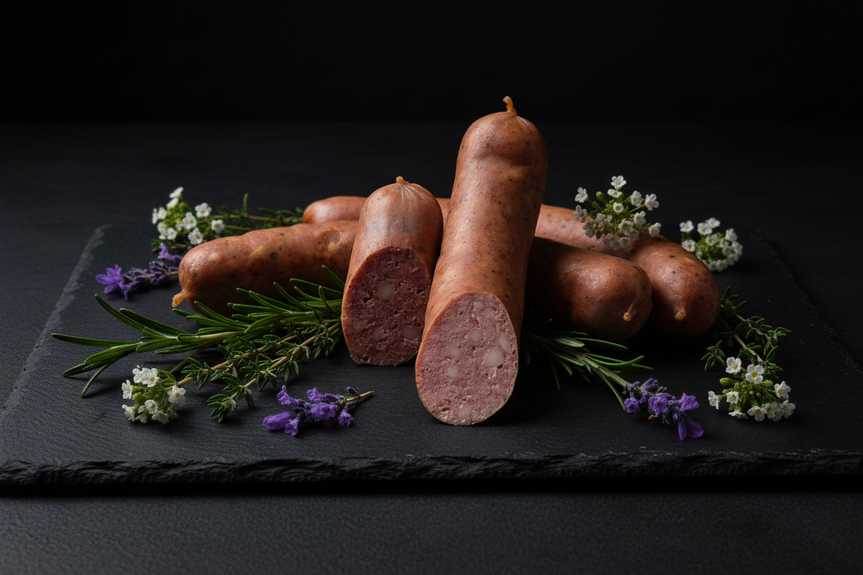 Steakschmiede Würste auf Schiefer